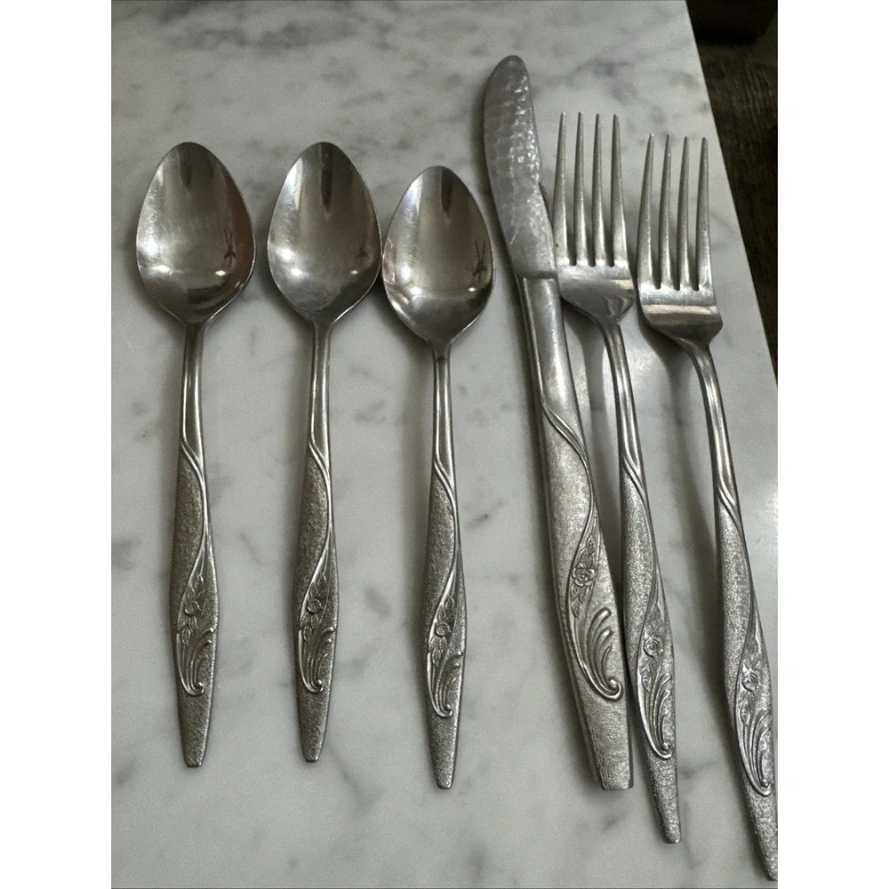 INS220 Stainless By International Silver 18/10 Glossy Set Of 6 Pieces Japan